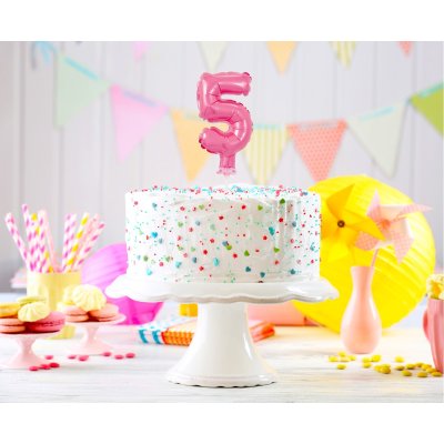 Číslice růžová dortová 5 (13cm, 5") - pink 5 a.jpg
