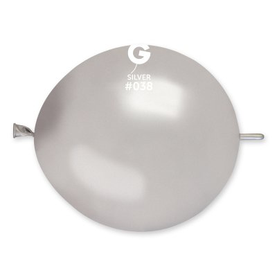 Balónek spojovací 33cm/13" #038 stříbrný (50ks/bal) - GLM13_38_O.jpg