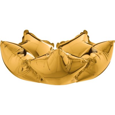 Hvězda dekorační zlatá 14"/35cm fóliový balónek nafukovací - 75212G5-Deco-Star-Gold-5-2-1.jpg