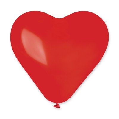Balónky ve tvaru srdce 44 cm #045 červené (25ks/bal) - red 45.jpg