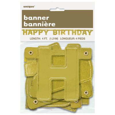 Girlanda "Happy Birthday" zlatá Deluxe, 127x11cm - 49587 2.jpg