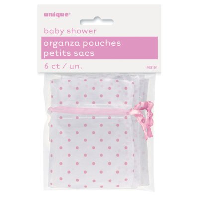 Organzový pytlík s růžovými puntíky, 6ks - 62151 2.jpg