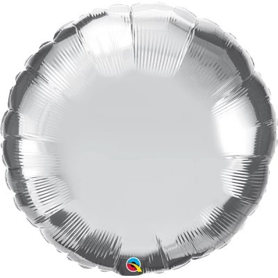 Kruh - stříbrný 36"/91cm fóliový balónek
