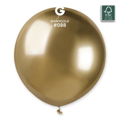 Balónek 48cm/19" #088 SHINY zlatý (25ks/bal) - 100-fsc-certified-nrl-balloons-shiny-gold.jpg