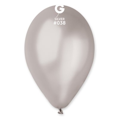 Balónek 30cm/12" #038 stříbrná (50ks/bal) - GM120_38_O.jpg