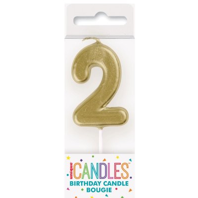 Svíčka dortová číslo 2 malá zlatá - 19952.jpg