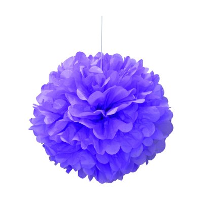 Dekorační závěsný pom pom fialový, 40cm