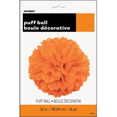 Pom pom oranžový dekorační závěsný, 40cm - 64276.jpg2.jpg