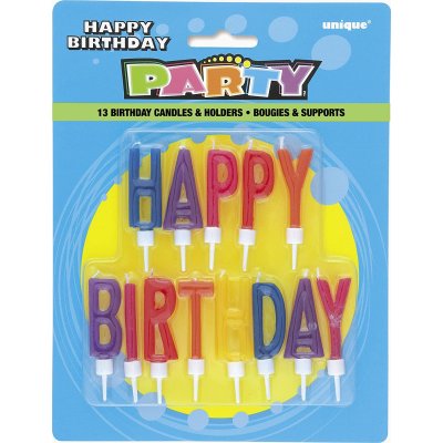 Svíčky dortové - nápis Happy birthday
