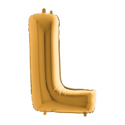 PÍSMENO ZLATÉ L (102cm,40") fóliový balónek nafukovací