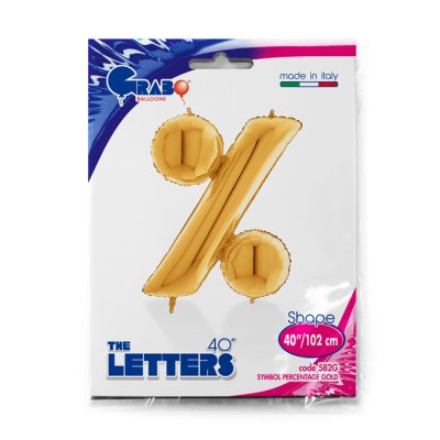 SYMBOL ZLATÝ % (102cm,40") fóliový balónek nafukovací - 582G-P-Packaged.jpg