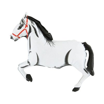 MINI Dostihový kůň - bílý 14"/35cm fóliový balónek nafukovací