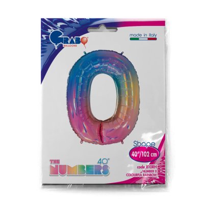 ČÍSLICE DUHOVÁ 0 (102cm,40") fóliový balónek nafukovací - 810RH-P.jpg