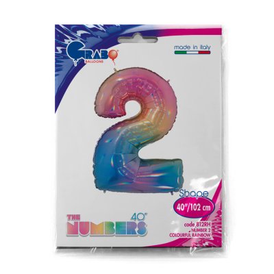 ČÍSLICE DUHOVÁ 2 (102cm,40") fóliový balónek nafukovací - 812RH-P-Packaged.jpg