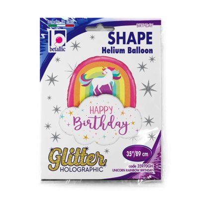 Jednorožec na mraku HB  26"/66cm fóliový balónek nafukovací - 35970GH-P-Packaged.jpg