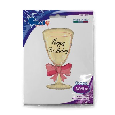 Sklenice s mašlí HB 29"/74cm fóliový balónek nafukovací - 72027-P-Packaged.jpg