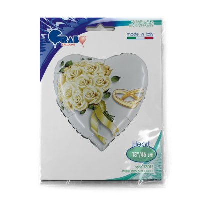 Srdce - Bílé růže 18"/46cm fóliový balónek nafukovací - 78015-P-Packaged.jpg