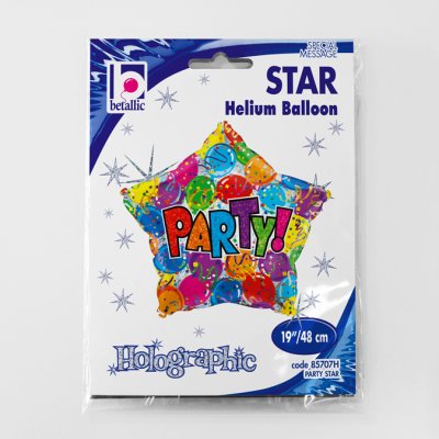 Party hvězda 18"/46cm fóliový balónek nafukovací - 85707H.jpg