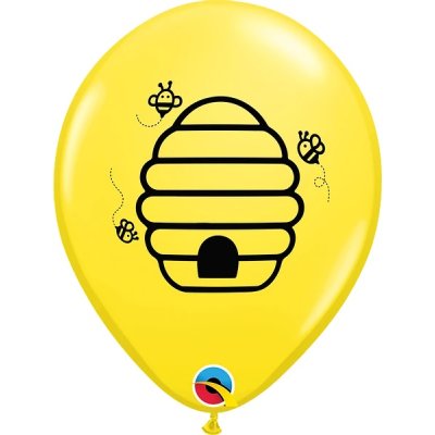 Potisk Bee Happy 11"/28cm - Qualatex Balónek 25ks - 17587b.jpg