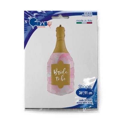 Šampaňské s nápisem Bride To Be 36"/91cm fóliový balónek nafukovací - G72041-P-Packaged.jpg