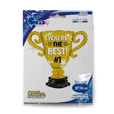 Pohár - Youre The Best 28"/71cm fóliový balónek nafukovací - G72051GH-P-Packaged.jpg