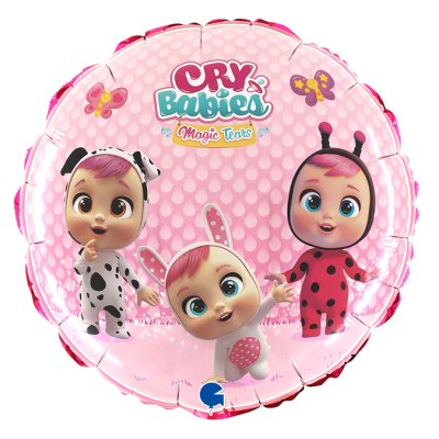 Cry Babies kruh 18"/46cm fóliový balónek nafukovací - L18040-R18-Cry-Babies-Back.jpg