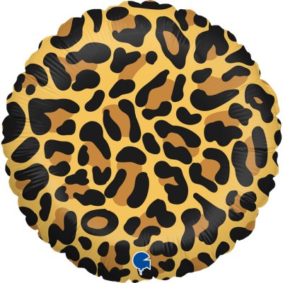 Motiv leopard kruh 18"/46cm fóliový balónek nafukovací