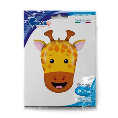 Žirafa hlava 24"/61cm fóliový balónek nafukovací - giraffe-head-29-grabo-2c-pkt.jpg