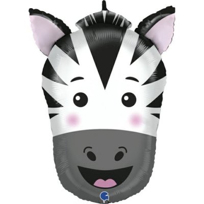 Zebra hlava 24"/61cm fóliový balónek nafukovací