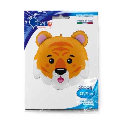 Tygr hlava 28"/71cm fóliový balónek nafukovací - G72017-P-Packaged.jpg