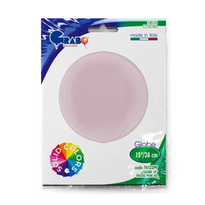 Koule pastelově růžová 4D 38cm/15"  fóliový balónek nafukovací - 74122PP-P-Packaged.jpg