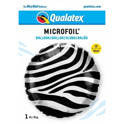 Kruh - motiv ZEBRA 18"/45cm fóliový balónek - 13354a.jpg