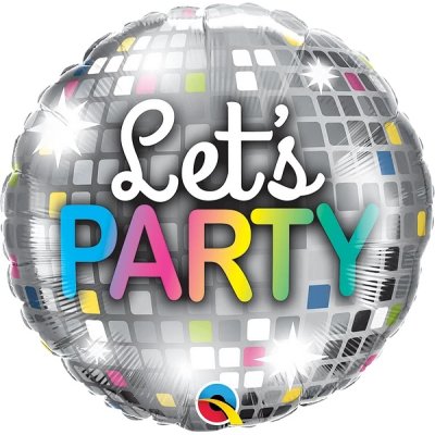 Kruh - Disco koule LET'S PARTY 18"/45cm fóliový balónek