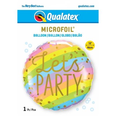 Kruh - duhové LET'S PARTY 18"/45cm fóliový balónek - 17512a.jpg
