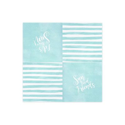 Ubrousky papírové aquamarínové léto, 33x33cm, 20 ks - SP33-60_02_H.jpg