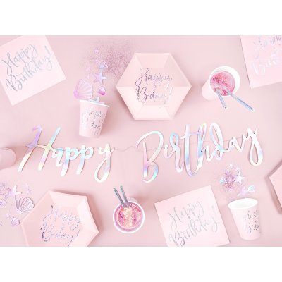 Kelímky papírové EKO - Happy B'day!, růžové, 220ml, 6ks - big_KPP63-081PJ_03_S.jpg