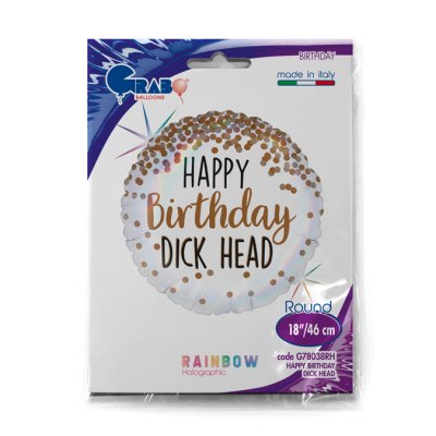 HB Dick Head 18"/46cm fóliový balónek nafukovací - G78038RH-P.jpg