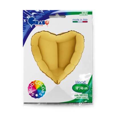 Srdce zlaté5 18"/46cm fóliový balónek nafukovací - 18012G5-P-Packaged.jpg