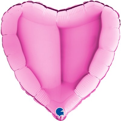 Srdce fuchsiové 18"/46cm fóliový balónek nafukovací