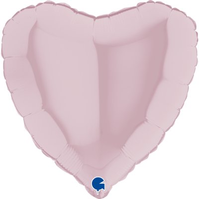 Srdce pastel růžové 18"/46cm fóliový balónek nafukovací