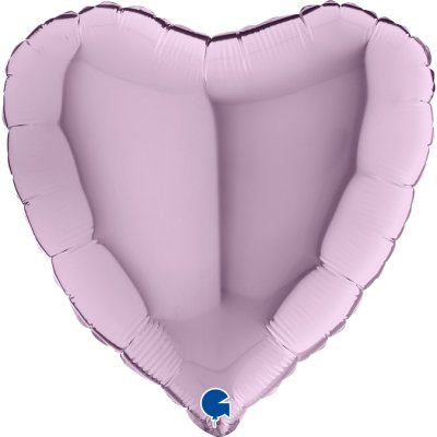 Srdce liliové 18"/46cm fóliový balónek nafukovací