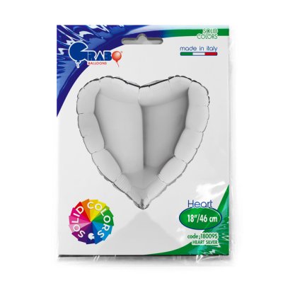 Srdce stříbrné 18"/46cm fóliový balónek nafukovací - 18009S-P-Packaged.jpg