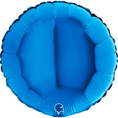 Kruh modrý 18"/46cm fóliový balónek nafukovací