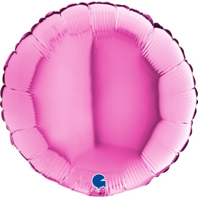 Kruh fuchsia 18"/46cm fóliový balónek nafukovací