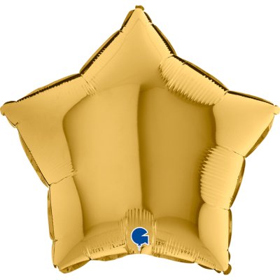 Hvězda zlatá5 18"/46cm fóliový balónek nafukovací