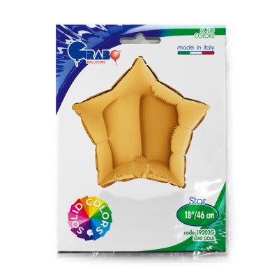 Hvězda zlatá 18"/46cm fóliový balónek nafukovací - 19202G-P-Packaged.jpg