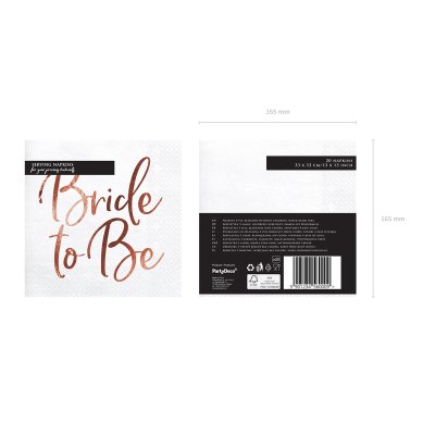 Ubrousky papírové bílé "Bride to be" rosegold 20ks - sp33.jpg