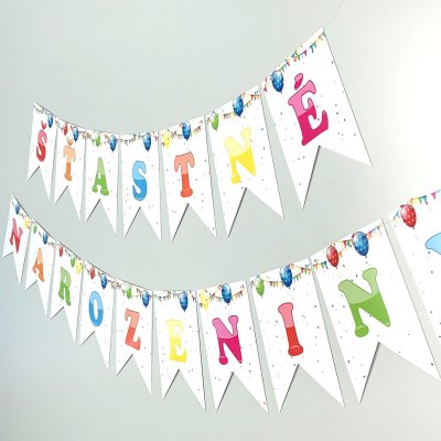 Party girlanda - Šťastné narozeniny - vlaječky - party-girlanda-stastne-narozeniny-vlajecky-gr5077-2.jpg