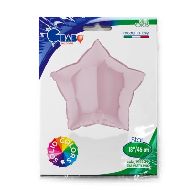 Hvězda růžová pastel 18"/46cm fóliový balónek nafukovací - 19222PP-P-Packaged.jpg