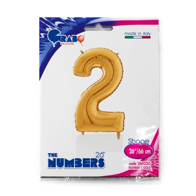 ČÍSLICE ZLATÁ 2 (66cm,26") fóliový balónek nafukovací - 26022G-P-Packaged.jpg